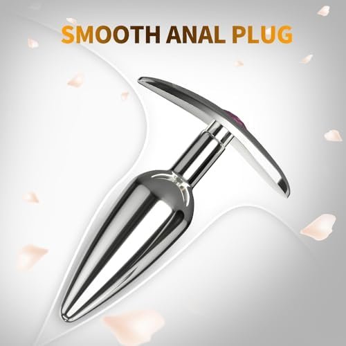 Anal Plug Adult Sex Toy,2Pcs Anal Toys Adult Sex Toys Games Metal Anal Butt Plug With Enema 160Ml, Personal Anal Plug Anal Douch Sex Toy For Adult Women,Men And Couples,Rose Jeweled G Spot Anal Beads - Image 2