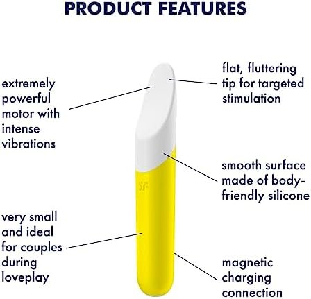Satisfyer Ultra Power Bullet 7 Mini Bullet Vibrator - Clitoral Stimulator, Personal Massager, Broad, Slightly Curved Tip - Portable, Waterproof, Rechargeable, 13.5Cm (Green) - Image 2