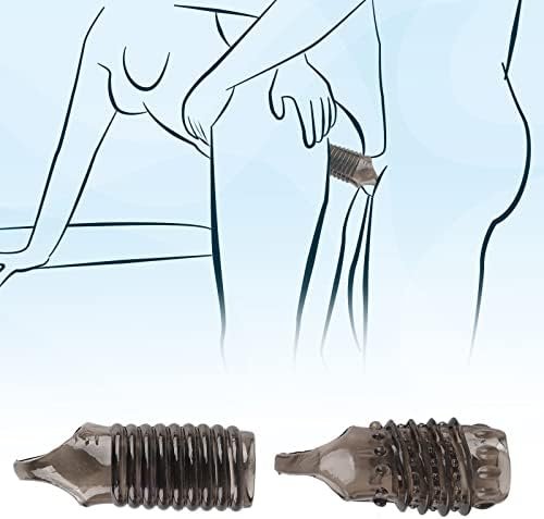 Penis Sleeve, Xinbale Reusable Penis Sleeve With Realistic Textured Cock Ring Penis Ring Body-Safe Stretchy Ultra-Soft Materia Applicative For Men - Image 3