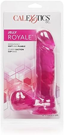 Calexotics Jelly Royale Dong Dildo Sex Toy With Suction Cup - Pink, 6" - Image 3