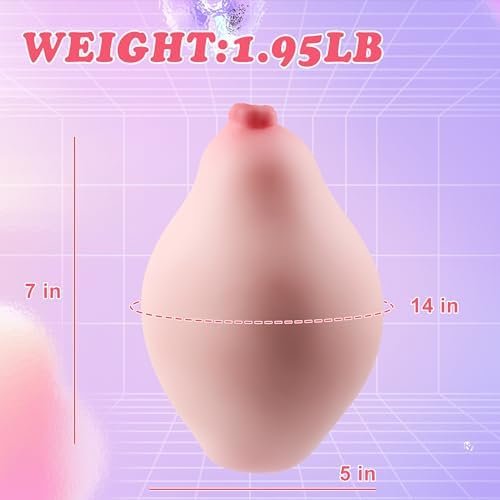 Clarerupt 1.95 Lb Male Masturbator Pocket Pussy Male Sex Toys, Adult Toys Big Boobs To Achieve Anal Sex And Nipple Penetration Sex Toy For Men - Image 2