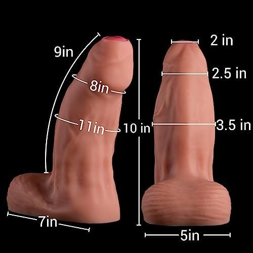 Huge Thick Uncut Dildo, 10 Inch Realistic Uncircumcised Dildos With Double Density Silicone, Xxl Dildo Giant Penis Foreskin Dildo Adult Sex Toy For Experienced Women Men Couple Anal Play - Image 2