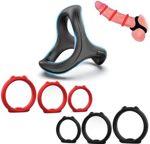 Silicone Penis Ring Cock Ring Set With 7 Sizes Cook Rings For Men Erection Sex Enhancing, Long Lasting Soft Strechy Penis Rings Male Sex Toys For Men And Couples Cockring Juguetes Sexuales
