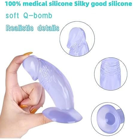 Small Anal Dildo,4.3In Soft Anal Plug & Realistic G-Spot Dildo Adult Butt Plug Sex Toys For Men,Women,Training,Beginner And Couple,Multifunctional Sex Toy Games(Blue) - Image 2