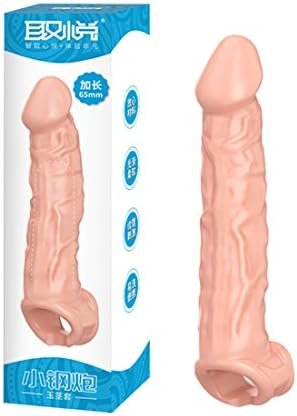 Realistic Penis Sleeves Extender Cock Enlarger Reusable Penis ， Male Vibrant Enhancing Sleeve Sleeve Extender Extension Enlarger Sheath Toy For Adults (Small Code)