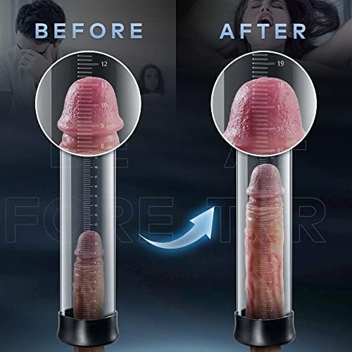Manual Penis Pump For Men,Vacuum Penis Enlargement Pump Male Masturbators With Pistol Grip,Air Pump Adult Sex Toys Pressure Gauge For Penis Bigger,Harder,Stronger & Longer Black - Image 2