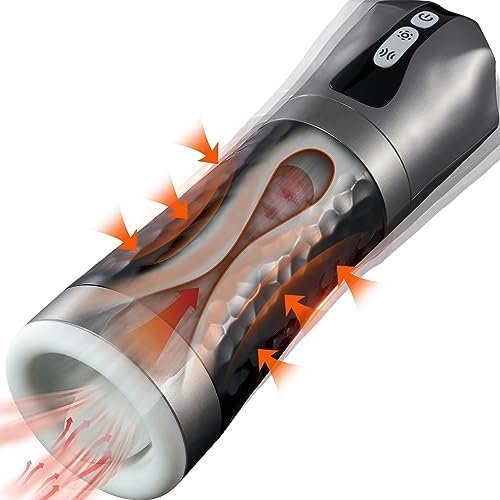 Deep Throat Automatic Male Masturbator Cup With 5 Squeeze Modes, Vibrating Sucking Male Stroker With Realistic Mouth Tunnel, Ulovime Blowjob Adult Male Sex Toy For Men Masturbation