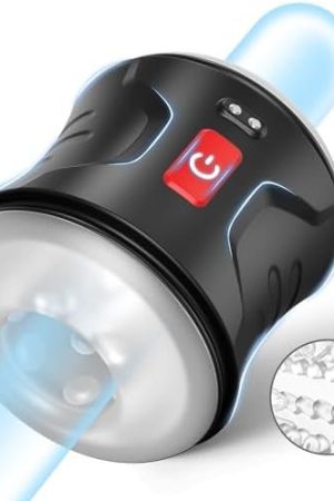 Sex Toys For Men, Dual Motors Automatic Male Masturbators Adult Toys With 12 Vibration Modes, Vibrating Toy Strokers Glans Trainer Stimulator, Mens Machine Masturbators Adult & Games(Black)