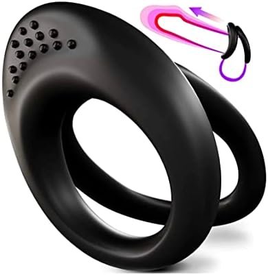 Silicone Penis Ring Cock Ring For Men 3-In-Ultra Soft Stretchy Penis Enlarger & Male Enhancement Device Sex Toys For Men Women And Couples