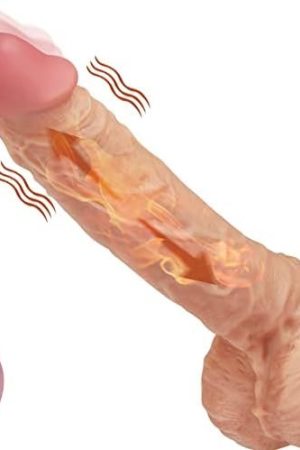 7.6”Thrusting Dildo Vibrator With 10 Modes Vibration And Heating, Realistic Vibrating Dildos With Remote Control For Anal Play G-Spot Stimulation, Suction Cup Adult Sex Toy For Women And Couple Flesh