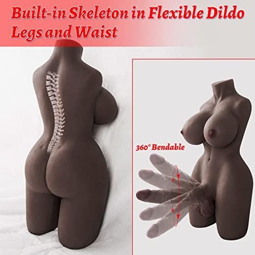 Torso Male Sex Doll With Flexible Dildo Realistic Sex Huge Cock, Men Sex Dolls For Women Tight Anal Hole 8In Cock For Female Masturbation, Unisex Masturbator Sex Toy For Men Women Gay Couple 16.8Lb - Image 2
