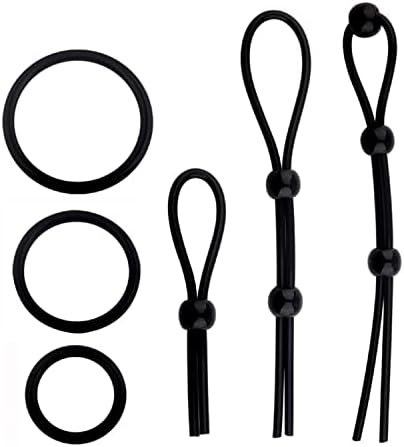 Penis Ring Set Silicone With 6 Different Sizes, Adjustable Cock Rings For Male Erection Enhancing, Long Lasting Stronger Mens Sex Toy, Male Sex Toys For Men Couple Pleasure, Adult Sex Toys & Games.