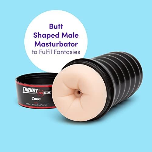 Lovehoney Thrust Pro Ultra Coco Ass Male Masturbator Cup - 5 Inch Tight Textured Anal Penetration With Adjustable Suction Control - Vibrator Compatible Male Sex Toy - Waterproof - Image 2