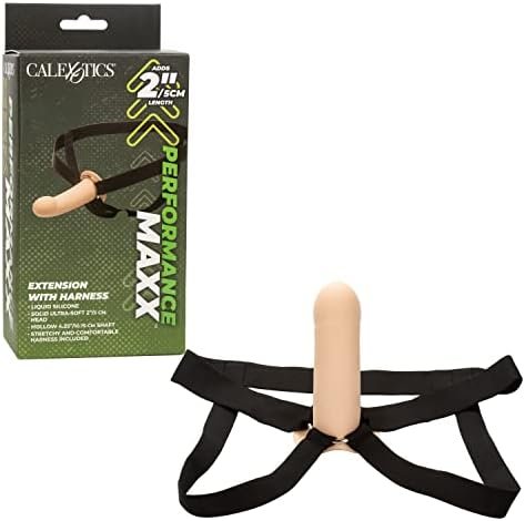 Calexotics Performance Maxx Extension With Harness Strap On Penis Sleeve - Ivory - Se-1633-40-3