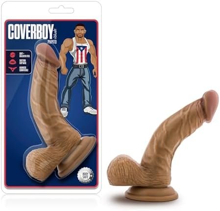 Blush Coverboy Papito - 6 1/2 Inch Realistic Curved Squeezable Fragrance Free Beginner Intermediate Realistic Suction Cup Strap On Compatible Dildo Adult Toy - Sex Toys For Women Men Couples - Latin