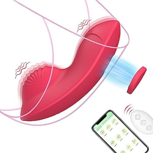 Liefdeyou Wearable Vibrator Women Sex Toy- Strong Magnetic Clip Panty Vibrator App Remote Control Mini Butterfly Panties Vibrator With 9+9 Modes Clitoral Invisible Vibrators Adult Sex Toys For Women