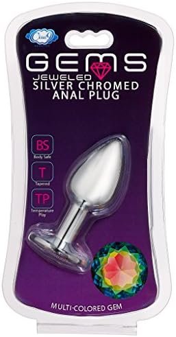 Cloud 9 Novelties Cloud 9 Novelties Gems Silver Chromed Anal Plug, Small - Image 3