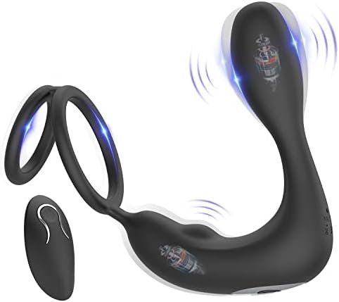 Xingnuo Prostate Massager Anal Vibrator,Anal Sex Toys With Cock Ring,Vibrating Anal Plugs For Men,12Vibrating Modes,Male Prostate Stimulor Toys Suitable For Men Women And Couples