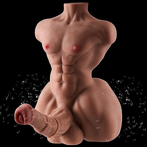 Cupiq Thick Horse Dildo Penis Sex Doll Toys Brown Big Dildo Male Torso Masturbator With Lifelike Realistic Huge Brown Cock Male Sex Doll For Females Butt Anus Insert Blowjob Expert - Image 2