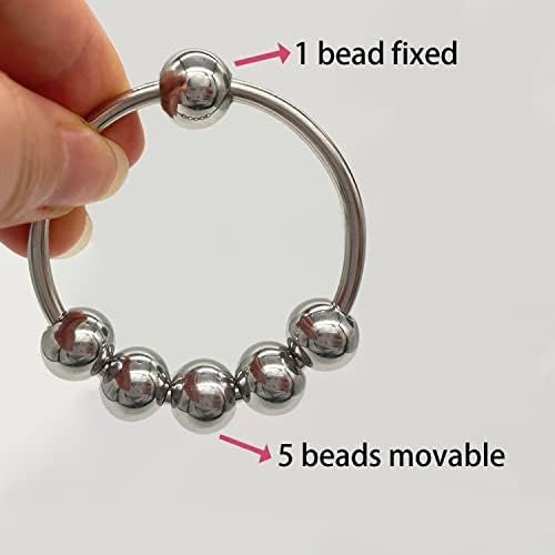 Anmooee Stainless Steel Penis Ring 6 Beads Sex Toys For Men Male Delay Ejaculation Metal Cock Ring Glans Stimulator Sex Increase Orgasm - Image 3