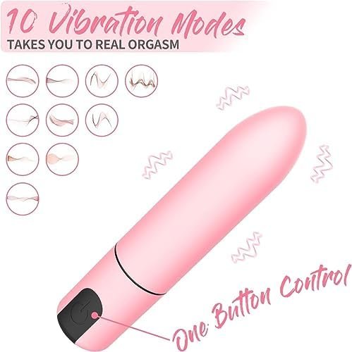 G Spot Bullet Vibrator Clitorals Stimulator - Usb Rechargeable For Travel - 10 Modes Portable Waterproof Mini Nipple Vaginal Anal Massager Adult Sex Toys For Women(Black) - Image 2