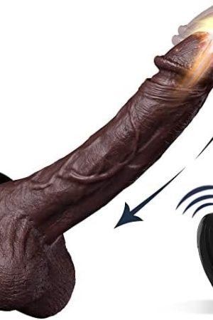 Thrusting Dildo Vibrator, Dildos For Women With 5 Thrusting Modes 9 Inch Vibrating Dildo Sex Toys For Women Anal Dildo With Strong Suction Cup Black