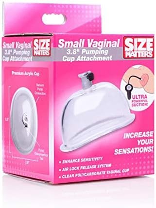 Size Matters Small Vaginal 3.8" Pumping Cup Attachment, Clear, 1 Count - Image 2