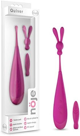 Blush Quiver - High Frequency Oscillating Vibrator For Precision Clitoral Nipple Stimulation - 2 Soft Silicone Heads To Explore - 7 Vibrating Modes - Ipx7 Waterproof - Rechargeable - Sex Toy For Women