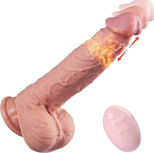 Thrusting Dildo Vibrator With 8 Vibrating Modes Sex Toys 8.26 Inch Realistic Dildos, Wireless Vibrating Dildos With Heating Anal Plug Toys For Women
