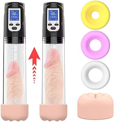 Adtogt Electric Penis Pump, Male Sex Toy Penis Vacuum Pump With 2 Training Modes & 5 Suction Intensities, Rechargeable Male Masturbator Adult Sex Toys For Men Couple Strengthen Penis Pumps & Enlargers