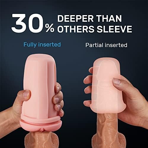 Tivino Handheld Male Masturbators Cup With Deeper Wrapped, Realistic Pocket Pussy Stroker With Strong Suctions, Male Sex Toy For Men Masturbation With 3D Lifelike Vagina Sex Stroker - Image 2