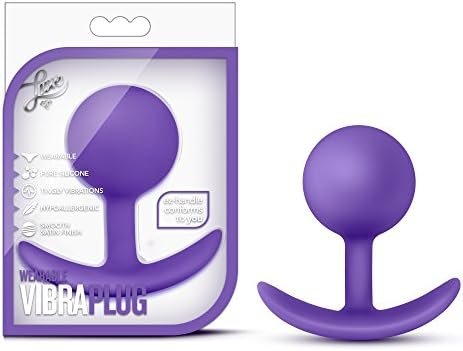 Blush Luxe - Satin Smooth Silicone Wearable Anal Hollow With Jiggle Ball Vibra Plug Sex Toy - Purple