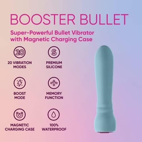 Femme Funn Booster Discreet Bullet Vibrator - Waterproof Magnetic Rechargeable 20 Powerful Modes Usb & Whisper Quiet Personal Bullet Massager Vibrators For Women - Image 2