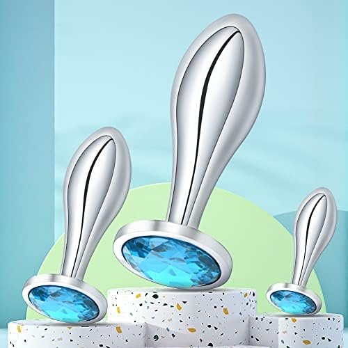 T-Explorer Sexy Toys 3Pcs Anal Plug Set,Small Medium Large Luxury Metal Butt Toys Anal Trainer Jewel Butt Plug Kit Sm Adult Sex Toys For Women Men Sex Gifts - Image 3