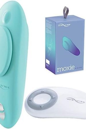 We-Vibe Moxie Panty Worn Vibrator Wearable Vibrating Clitoral Massager For Teasing Her Indoor & Outdoor Remote & Smartphone App Controlled Sex Toy For Couples, Satin Black