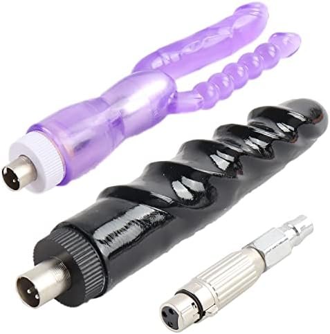 Fredorch 3Xlr Connector For Sex Machine, Adult Sex Toys Double Dildo Threaded For Vac-U-Lock Connector To 3Xlr Attachment (Multicolor Dildo) - Image 3