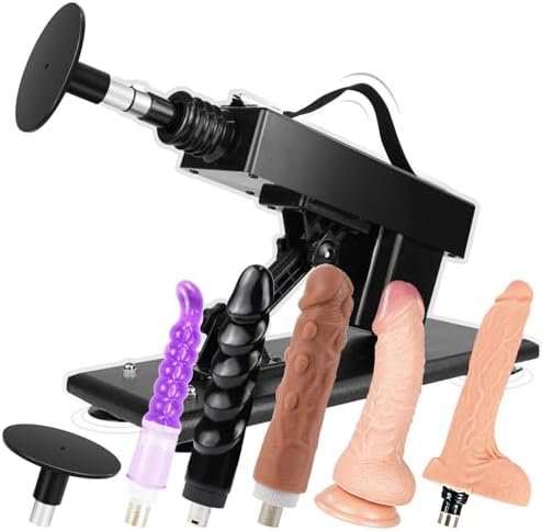 Sex Machine Thrusting Sex Toy For Women And Men Thrusting Machine Sex 3Xlr With 6 Adapters,Graded Speed Adjust 400 Times/Min Auto Thrust Dildo Machine Masturbator For Couple Sex With 3.9''Suction Cup