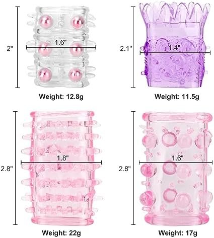 8Pcs Penis Sleeves Reusable Cock Condoms For Dildo Vibrator P-Spot G-Spot Couple Sex Toy Enhance Stimulation Delay Ejaculation - Image 3