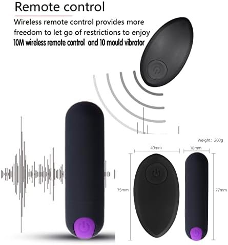 Hxfivver Remote Control Vibrator Panties, Vibrating Panties Eggs, Rechargeable Butterfly Bullet Clitorals Stimulator For Women Dildo Massage Wearable Clit G Spot Adult Sex Toys Couples, Black - Image 3