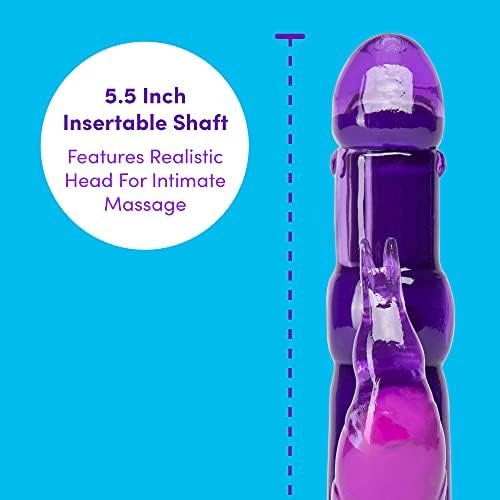 Lovehoney Rabbit Vibrator - 5.5 Inch Beginner Friendly G Spot Vibrator For Women - Easy To Use Dual Stimulation Adult Sex Toy - Waterproof - Purple - Image 3