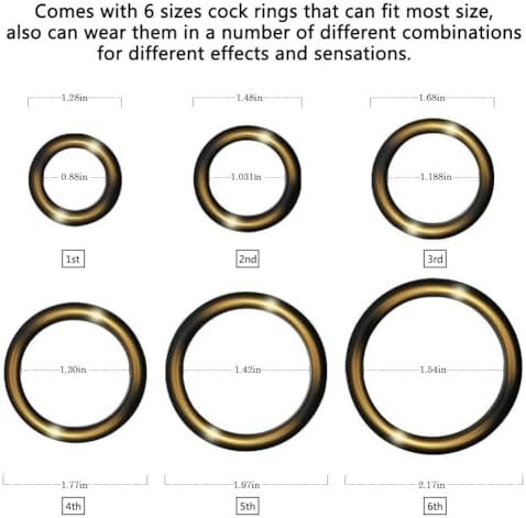 Pleasure4Me Penis Ring Cockring Enhances Erection - 6 Different Size Penis Rings Cockrings - Adult Sex Toys For Men - Super Soft Premium Quality Silicone - Image 3