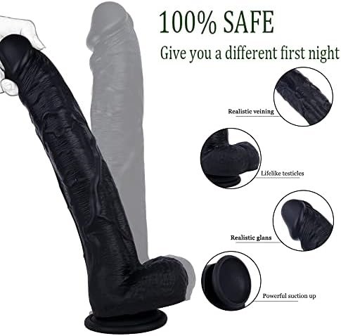 Realistic Silicone Dildo, Huge Adult Sex Toys For Women With Strong Suction Cup, Soft Lifelike Penis For G-Spot Stimulation, Hands-Free Play - Image 3
