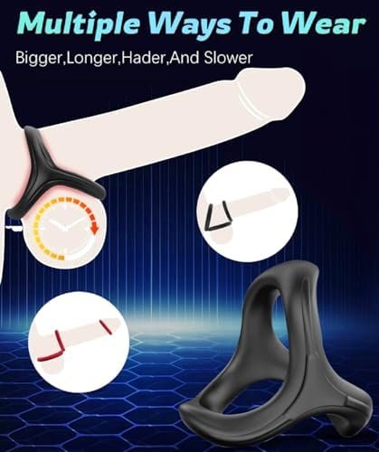 Silicone Penis Ring Cock Ring Set With 7 Sizes Cook Rings For Men Erection Sex Enhancing, Long Lasting Soft Strechy Penis Rings Male Sex Toys For Men And Couples Cockring Juguetes Sexuales - Image 2