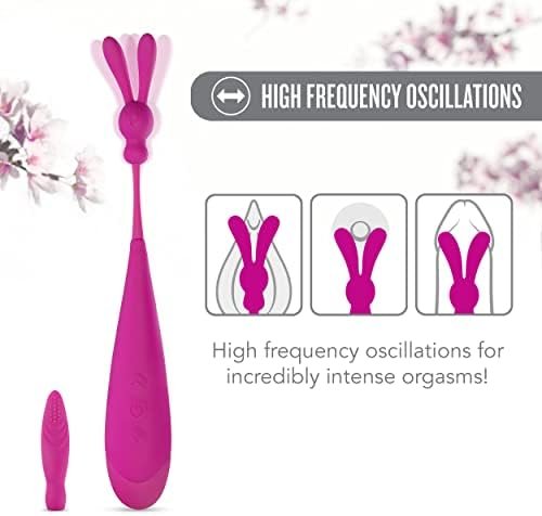 Blush Quiver - High Frequency Oscillating Vibrator For Precision Clitoral Nipple Stimulation - 2 Soft Silicone Heads To Explore - 7 Vibrating Modes - Ipx7 Waterproof - Rechargeable - Sex Toy For Women - Image 3