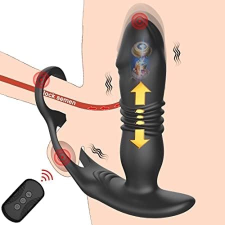 Telescopic Anal Vibrator Prostate Massage Butt Plug Prostate Stimulator Delay Ejaculation Penis Ring Dildos Sex Toys For Men Gay - Image 2