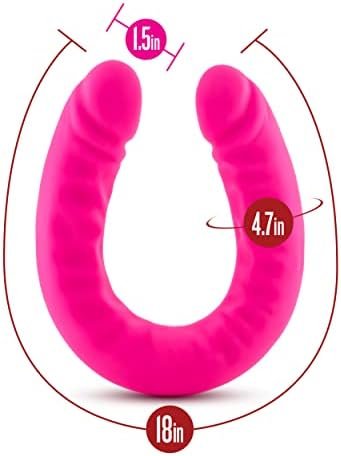 Blush Ruse - Double Ended Curved Dildo - 18"- Ultrasilk™ Puria Silicone For Satiny Feel - Pleasure For Couples - Image 3