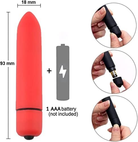 Powerful Bullet Vibrator With 10 Modes, Portable Mini Pocket Vagina Stimulator, Waterproof Super-Strong Adult Sex Toys For Women With Discreet Package Red - Image 2