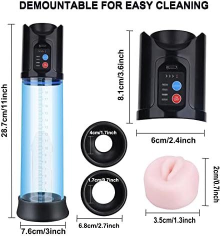 Electric Penis Pump For Men Updated Auto Suck And Release Penis Vacuum Pump Rechargeable Erection Pump Device, Male Penis Enlargement Extend Pump Sex Toys Pumps Adult Toy Enlarger Sex Pump Black - Image 2
