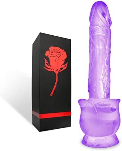 Realistic Dildo Sex Toy, 7.7 Inch Clear Dildo With Strong Suction Cup For Hands-Free Play, Body-Safe Material Anal Plug, Adult Toy Anal Dildo For Women And Men (Purple)