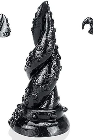 Black Anal Dildo Suction Cup, Ultra-Soft Dildo For Women Men Gay Hands-Free Use, Lifelike Large Adult Toys, 7 Inch Dildo Animal Monster Tentacle